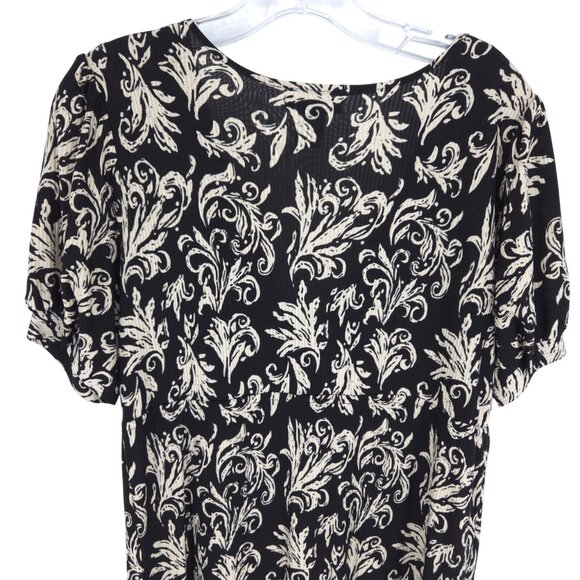 Anthropologie Maple Filigree Damask Silk Dress Empire Flowy Comfy Boho M - Picture 9 of 16